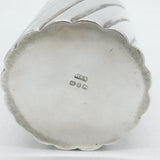Victorian Large Sterling Silver Fluted Pattern Scent Bottle Antique 1890