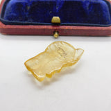 Citrine Cameo Man in Turban Detail Pendant Brooch Pin Antique Art Deco