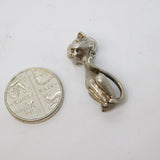 Sterling Silver Siamese Cat Charm Pendant Vintage c1970