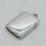 Victorian Sterling Silver Engraved Vesta Case Antique 1896 Birmingham