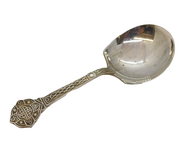 Sterling Silver Celtic Cross Pattern Tea Caddy Spoon Antique 1945 Sheffield
