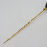 Scottish Victorian 12ct Gold, Agate, Bloodstone Set Ball Stick Pin Antique