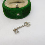 Sterling Silver 21st Birthday Key Charm Pendant Vintage c1970