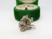 Sterling Silver Circus Travelling Salesman Charm Pendant Vintage c1970