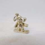 Sterling Silver Surfing Hippo Charm Pendant Vintage c1970