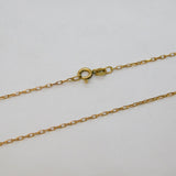9ct Yellow Gold Essential Cable Link Chain Necklace Vintage 58cm Length