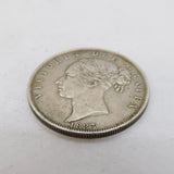 Queen Victoria .925 Silver Half Crown Coin Antique 1883 Very Fine Condition