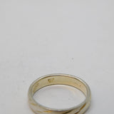 Sterling Silver Italian Two Tone Dress Ring Vintage c1970 Size Q UK
