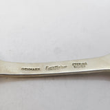 Danish Sterling Silver Art Nouveau Floral Teaspoon Antique c1930 Art Deco