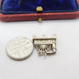 Sterling Silver Traditional Water Mill Charm Pendant Vintage c1970