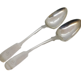Perth George IV Sterling Silver Teaspoon Pair Antique Scottish Rob & Rob Keay