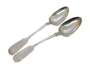 Perth George IV Sterling Silver Teaspoon Pair Antique Scottish Rob & Rob Keay