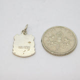 Sterling Silver Chesterfield Enamel Shield Souvenir Charm Pendant Vintage c1970