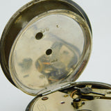Victorian Sterling Silver Lake Scene Fusee Pocket Watch Antique 1879 London