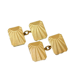 Art Deco 12ct Rolled Gold Rising Sun Gents Cufflinks Antique c1920s