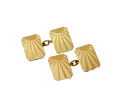 Art Deco 12ct Rolled Gold Rising Sun Gents Cufflinks Antique c1920s