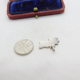 Sterling Silver Red Enamel Herm Island Charm Pendant Vintage c1970