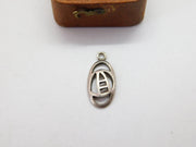 Sterling Silver Rennie Mackintosh Style Drop Charm Pendant Vintage c1970