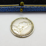 Sterling Silver & Enamel Queen Victoria Shilling Coin Golden Jubilee 1887