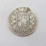 Queen Victoria .925 Silver Half Crown Coin Antique 1874 Fine Condition