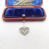 Sterling Silver Heart Form Charm Pendant Vintage c1970