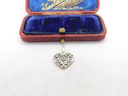 Sterling Silver Heart Form Charm Pendant Vintage c1970