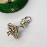 Sterling Silver Flamenco Dancer Charm Pendant Vintage c1970