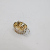 Sterling Silver Puppies In Basket Charm Pendant Vintage c1970
