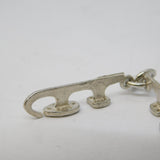 Sterling Silver Ice Skate Charm Pendant Vintage c1970