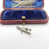 Sterling Silver Football Soccer Player Charm Pendant Vintage c1970