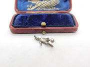 Sterling Silver Football Soccer Player Charm Pendant Vintage c1970