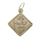 Sterling Silver St Christopher Travel Charm Pendant Vintage c1970s