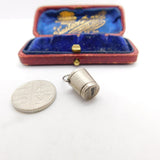 Sterling Silver Bucket Charm Pendant Vintage c1970