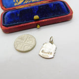 Sterling Silver and Enamel Oban Travel Shield Charm Pendant Vintage c1970