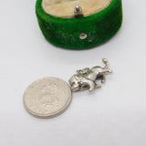 Sterling Silver Leo the Lion Charm Pendant Vintage c1970