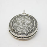 Victorian Sterling Silver Aesthetic Movement Mourning Locket Antique c1880s
