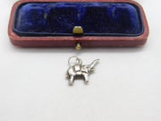 Sterling Silver Elephant Charm Pendant Vintage c1970