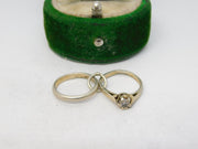Sterling Silver Wedding & Engagement Ring Charm Pendant Vintage c1970