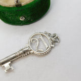 Sterling Silver 21st Birthday Key Charm Pendant Vintage c1970