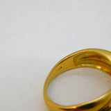 18ct Yellow Gold, Emerald & Diamond Set Crossover Ring Vintage c1970
