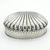 Victorian Sterling Silver Large Shell Form Jewellery Box Antique 1890 Birmingham
