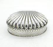 Victorian Sterling Silver Large Shell Form Jewellery Box Antique 1890 Birmingham