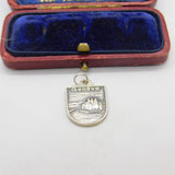 Sterling Silver and Coloured Enamel Travel Shield Geneva Charm Vintage c1970