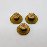 19th Century Set of Gold Fronted Gilt Metal Dress Studs Antique c1880s