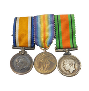 WWI & WWII Miniature Medal Dress Group Antique
