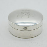 Art Deco Sterling Silver Canterbury Crest Snuff Box Antique 1917 Birmingham