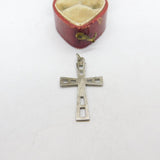 Sterling Silver Christian Crucifix Charm Pendant Vintage c1970