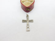 Sterling Silver Christian Crucifix Charm Pendant Vintage c1970