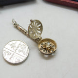 Sterling Silver Victorian Bed Warmer Charm Pendant Vintage c1970