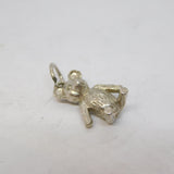 Sterling Silver Teddy Bear Charm Pendant Vintage c1970
